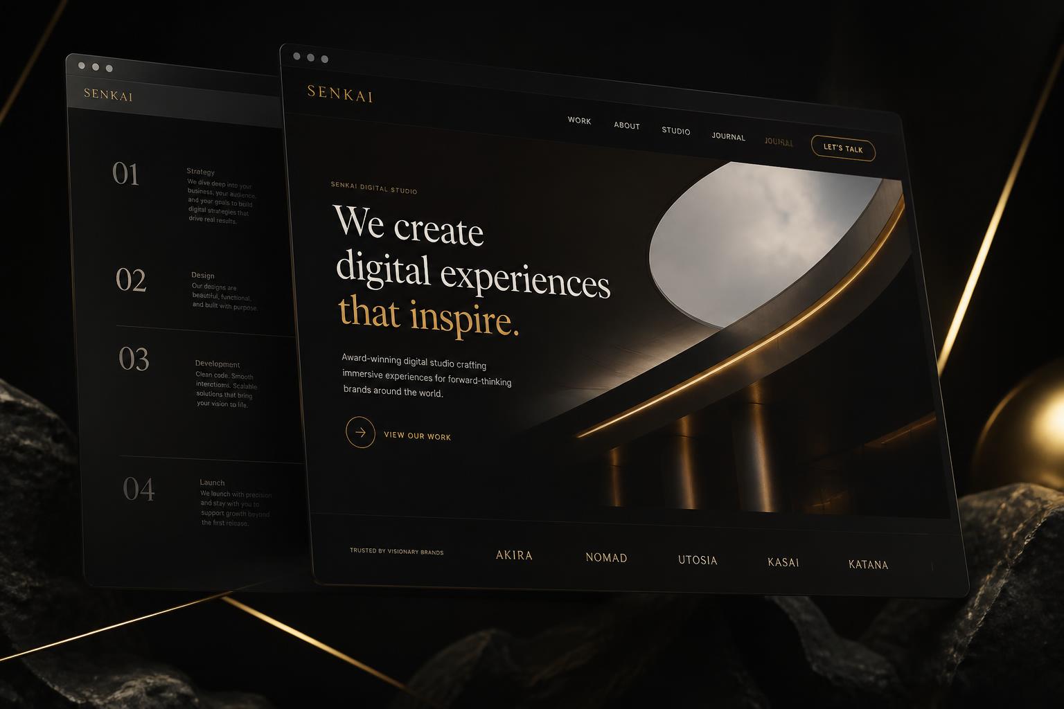 Website mockup showcase